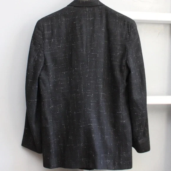 Christian Dior Vintage Jeune Homme Sportif Black Tweed Breasted Blazer Size S - Picture 3 of 6